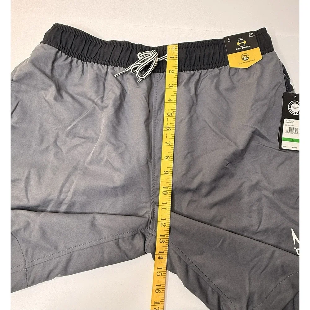 Speedo Men's Size L Gray Mesh‎ Lined Marina Long Volley Swim Trunks Summer New